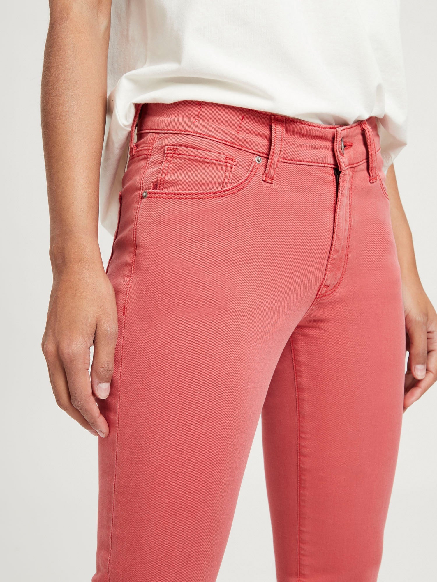 CROSS JEANS Anya Slim Jeans - Blush Coral Red - P489-230