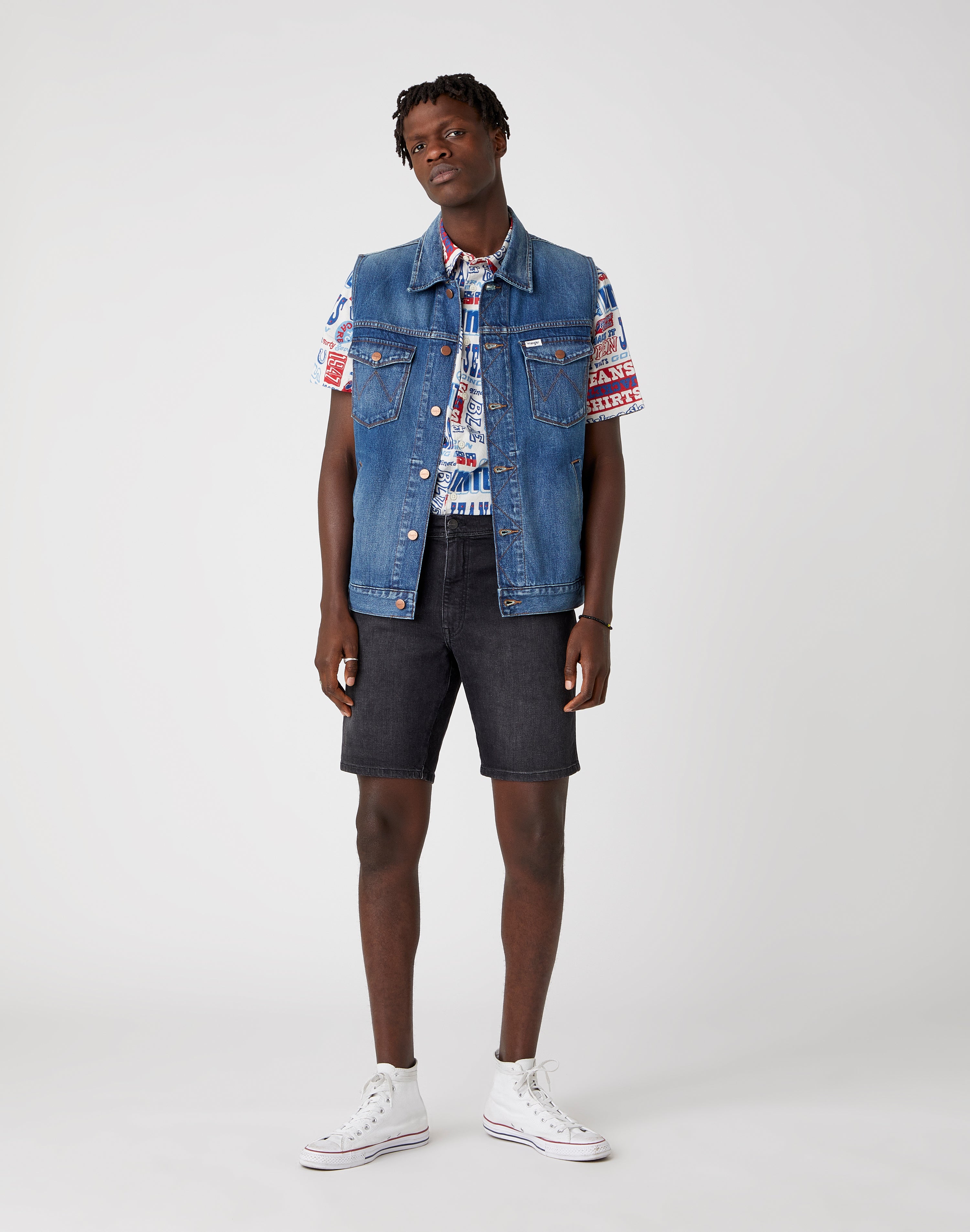 WRANGLER Texas Shorts - Midnight Stone Black - W11CHT120 von Wrangler