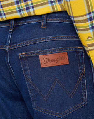 WRANGLER Texas Slim straight shot - Midnight Indigo Wash - W12SU5229