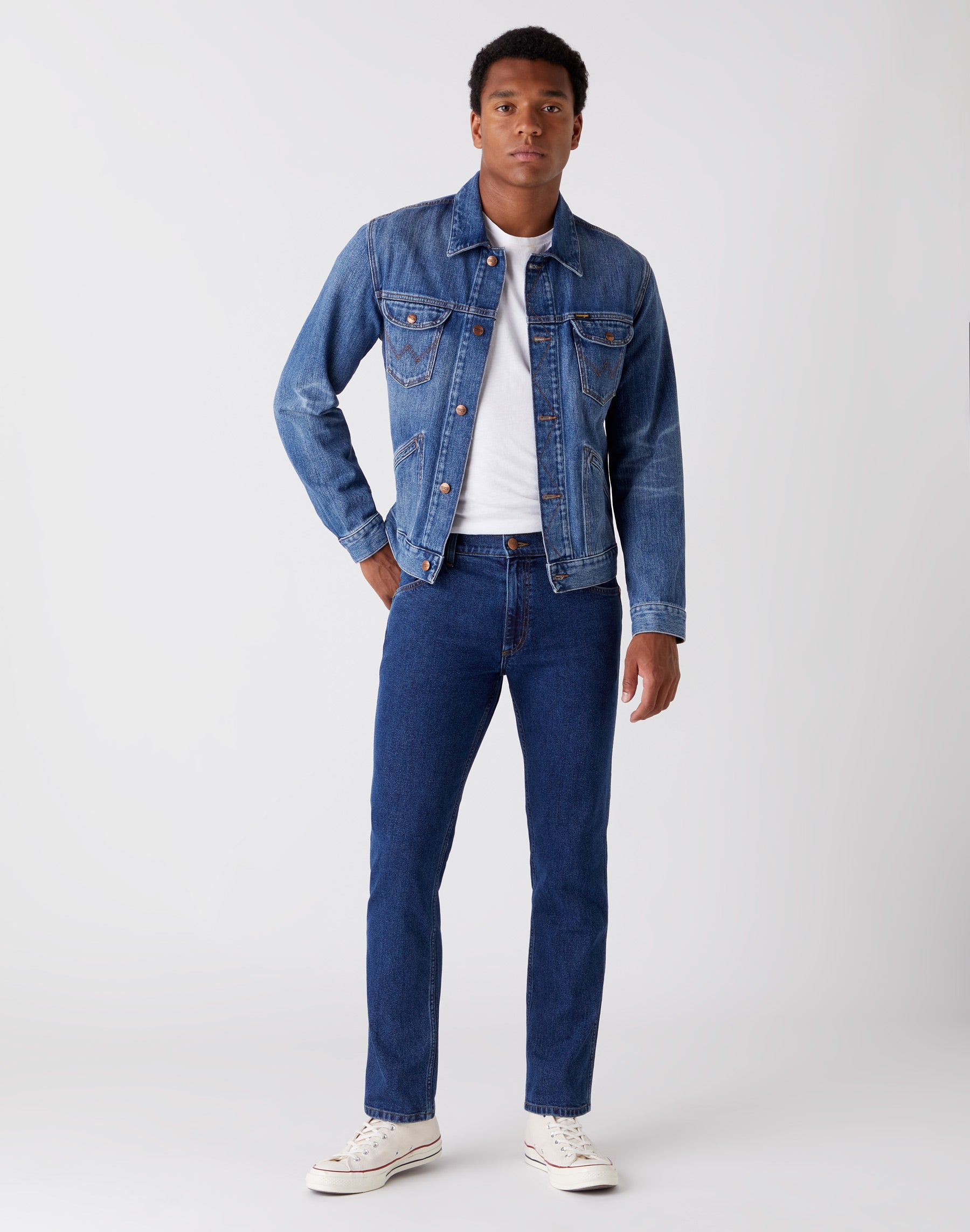 WRANGLER GREENSBORO ride on Straight Jeans - Deep Harbor Blue - W15QU5225 von Wrangler