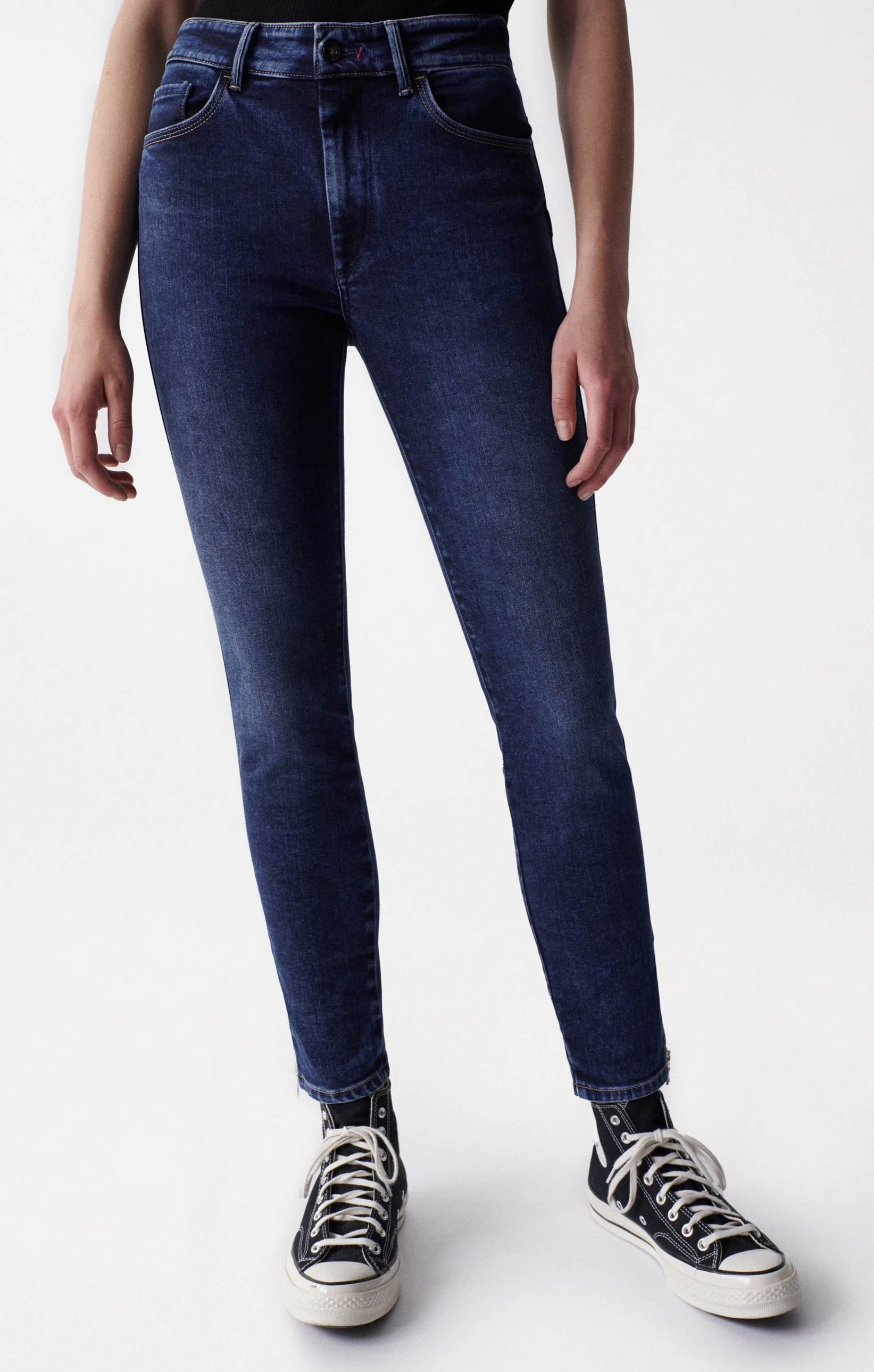 SALSA Destiny Push Up Crop Slim - Midnight Indigo Wash - 126913.8504