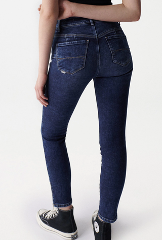 SALSA Destiny Push Up Crop Slim - Midnight Indigo Wash - 126913.8504