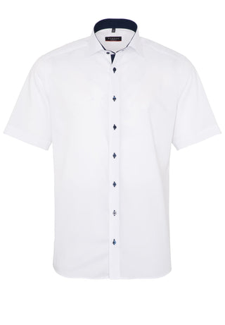 ETERNA MODERN FIT Kurzarm Hemd - Moonlit Dots White - 8100-00-C13K