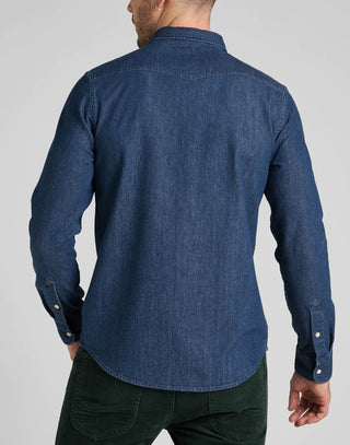 LEE REGULAR WESTERN Langarm Jeanshemd - Deep Indigo Blue - 112321897