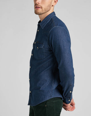 LEE REGULAR WESTERN Langarm Jeanshemd - Deep Indigo Blue - 112321897