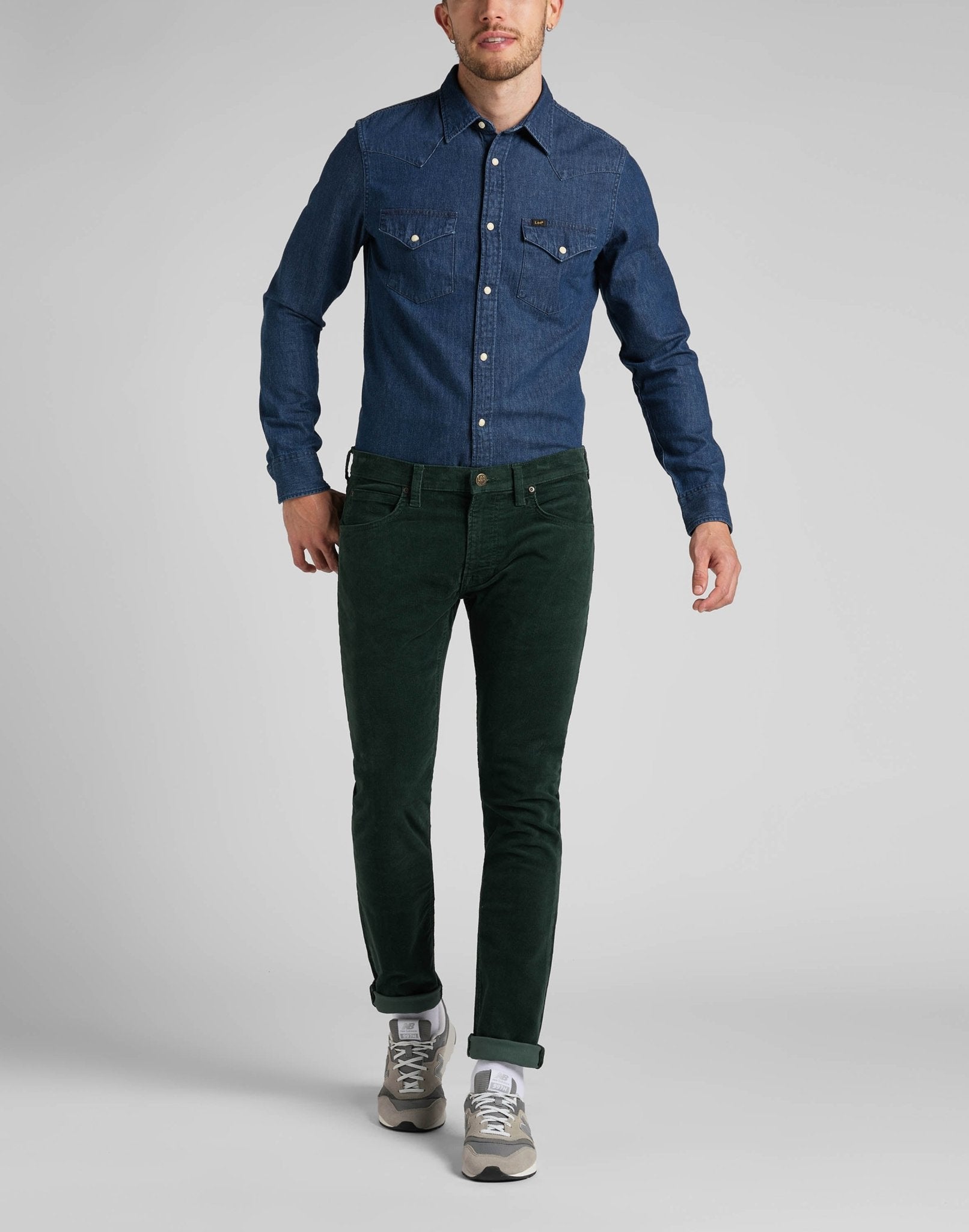 LEE REGULAR WESTERN Langarm Jeanshemd - Deep Indigo Blue - 112321897 von LEE