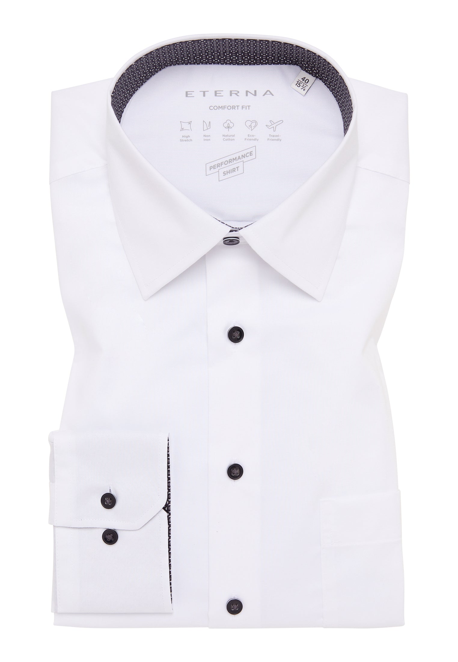 ETERNA COMFORT FIT Performance Shirt - Arctic Pearl White - 4060-00-E14E von Eterna