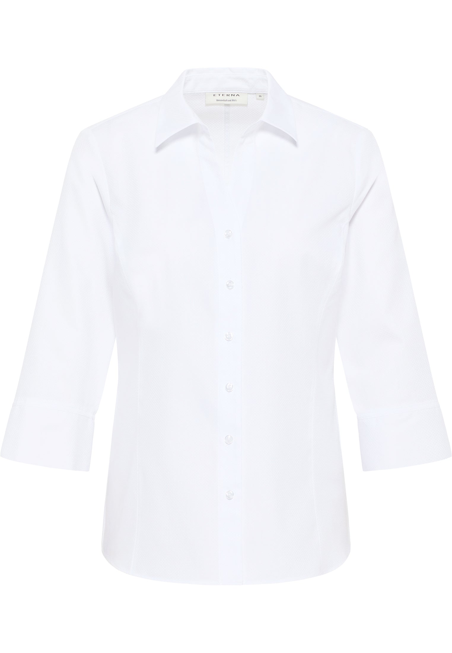 ETERNA Classic Fit 3/4 Arm Bluse - Porcelain Whisper - 7001-00-R786
