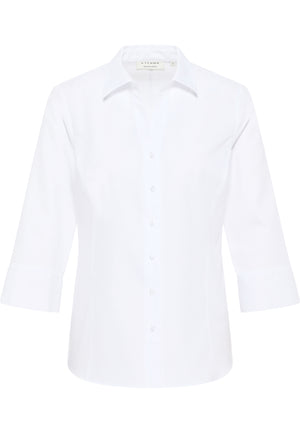 ETERNA Classic Fit 3/4 Arm Bluse - Porcelain Whisper - 7001-00-R786