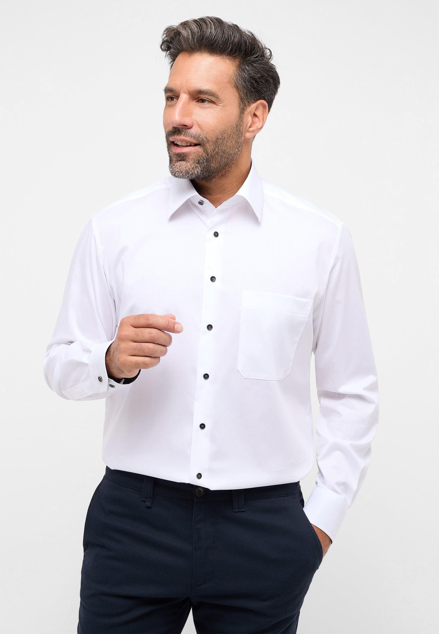 ETERNA COMFORT FIT Performance Shirt - Arctic Pearl White - 4060-00-E14E
