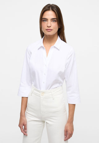 ETERNA Classic Fit 3/4 Arm Bluse - Porcelain Whisper - 7001-00-R786