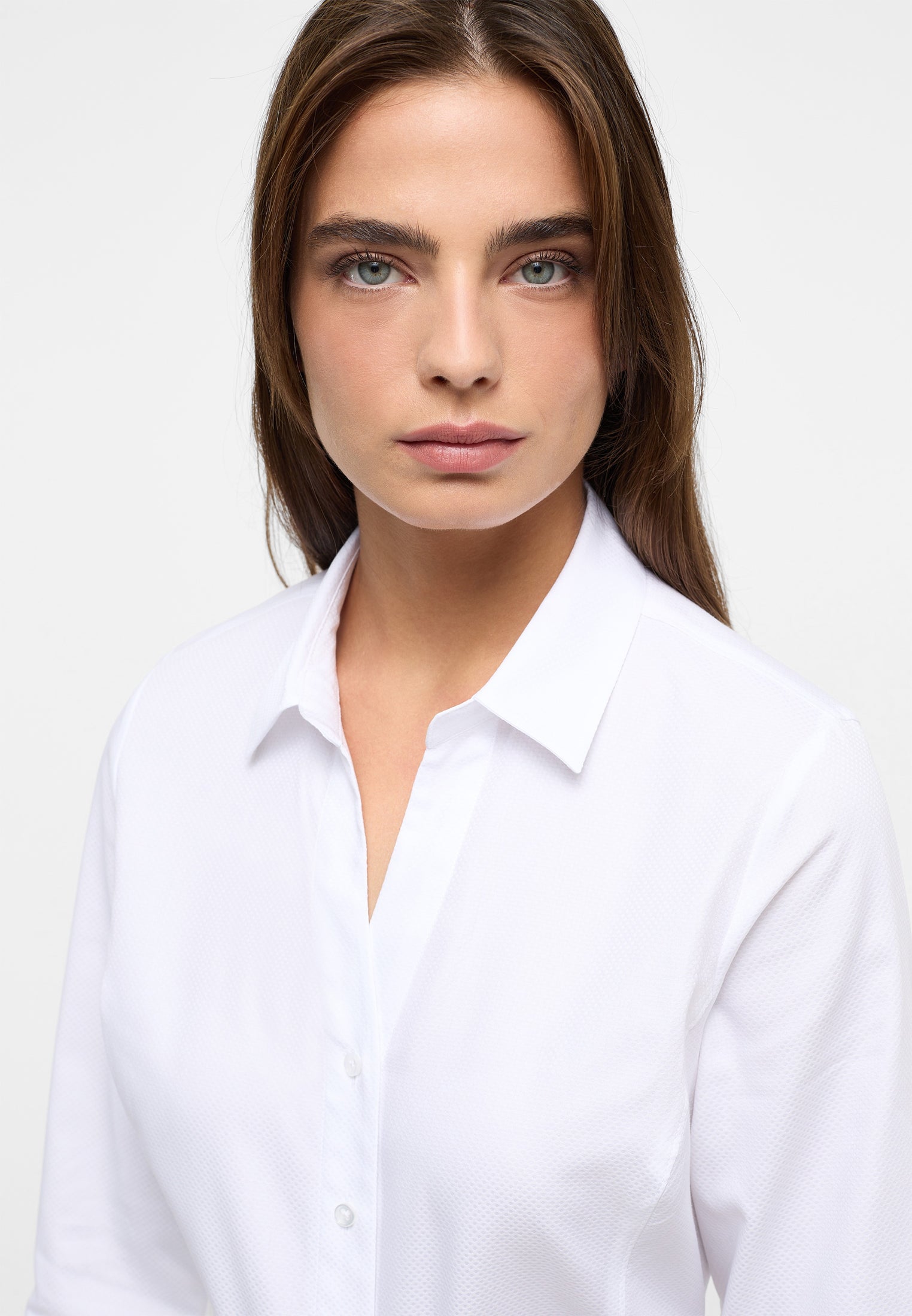 ETERNA Classic Fit 3/4 Arm Bluse - Porcelain Whisper - 7001-00-R786 von Eterna