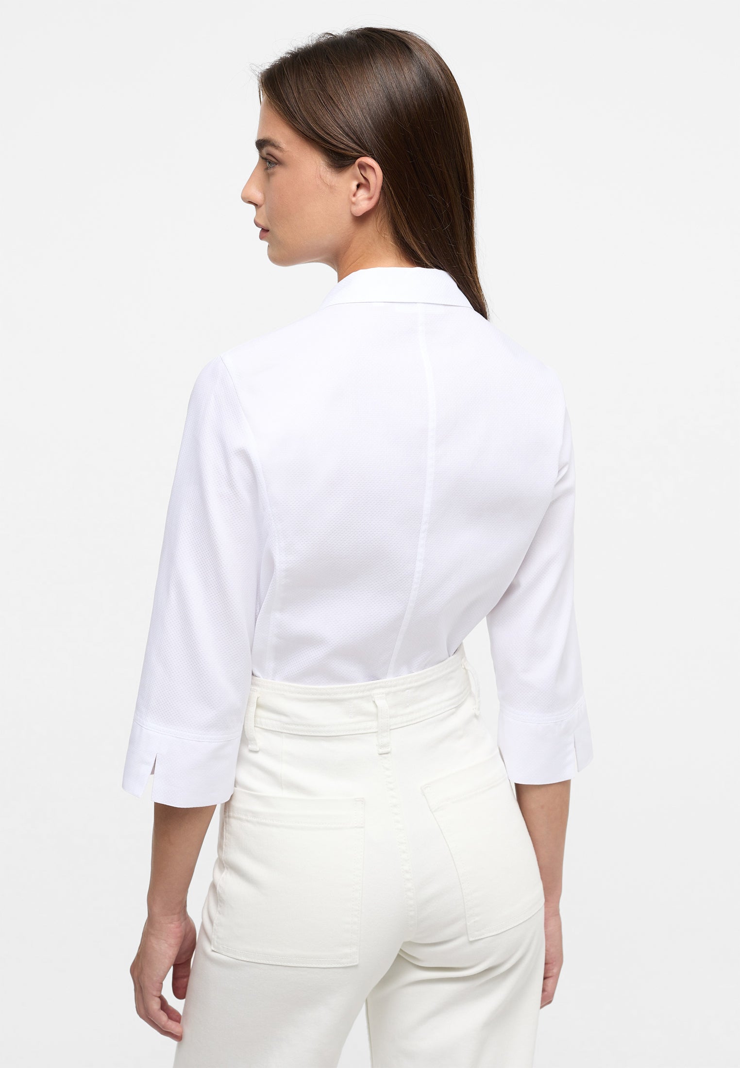 ETERNA Classic Fit 3/4 Arm Bluse - Porcelain Whisper - 7001-00-R786 von Eterna
