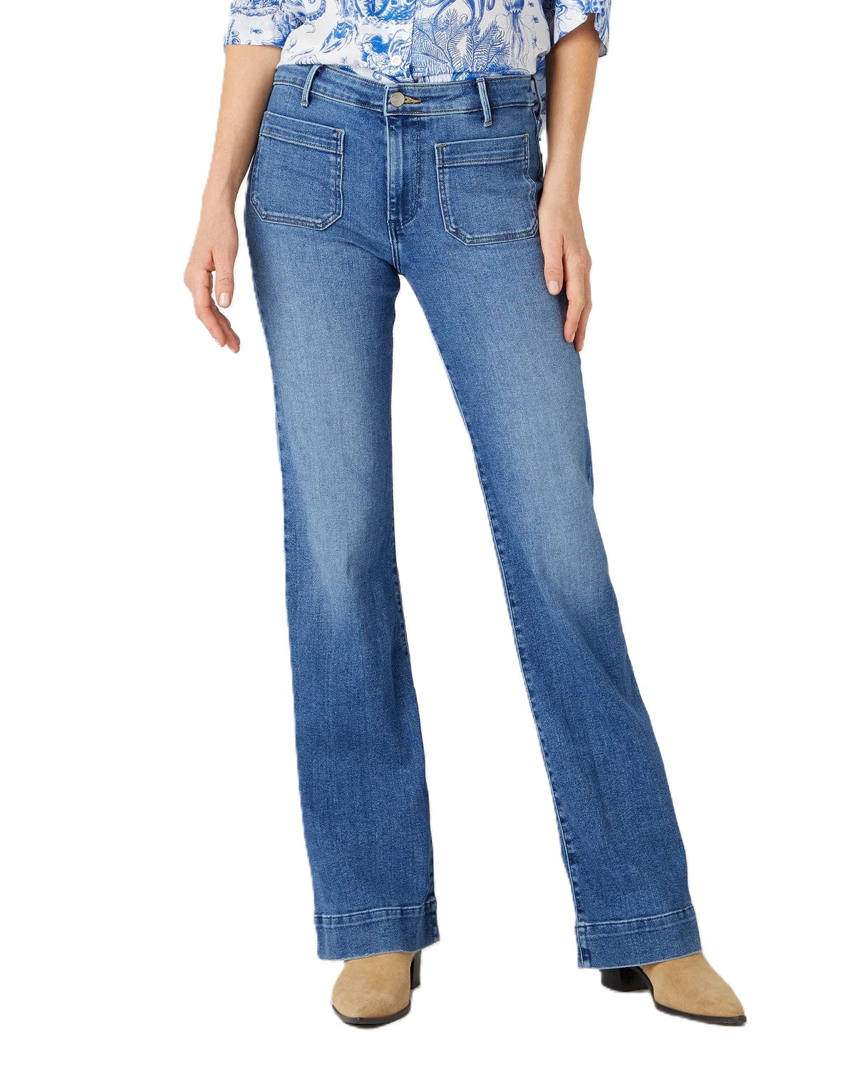WRANGLER Flare Damen - Harbor Wash Blue - 112332419
