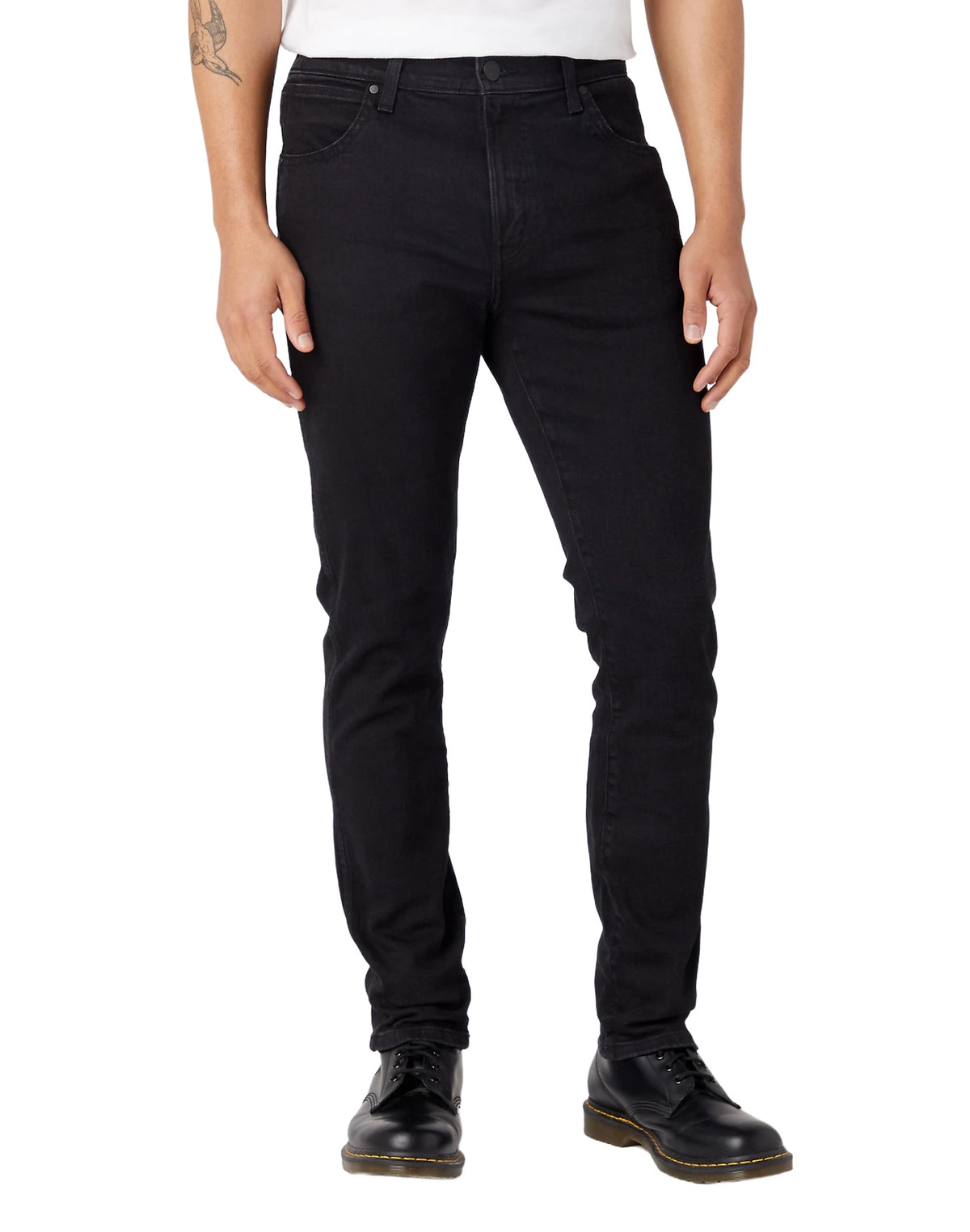 WRANGLER Larston Slim Tapered Jeans - Midnight Shadow Black - 112341423