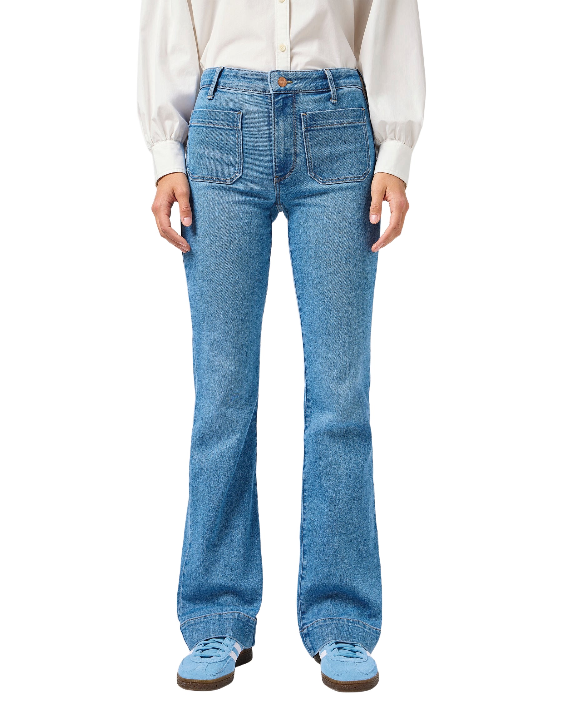 WRANGLER Flare Schlaghose - Sky Harbor Blue - 112362360