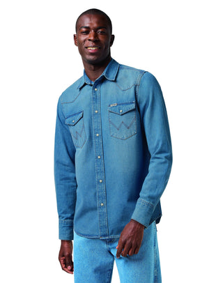 WRANGLER WESTERN Jeanshemd - Sky Harbor Blue - 112362744