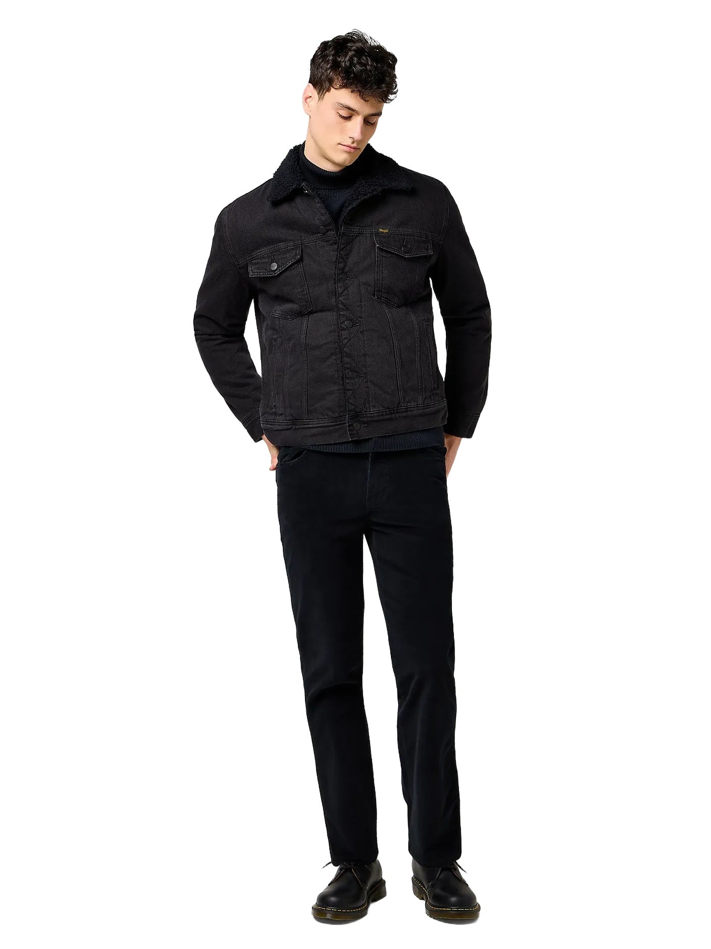 WRANGLER Sherpa Classic Übergangsjacke - Midnight Charcoal Blue - 112371441