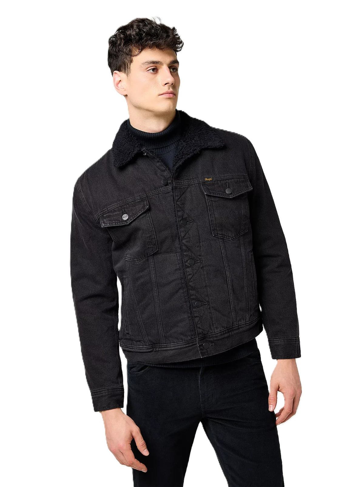 WRANGLER Sherpa Classic Übergangsjacke - Midnight Charcoal Blue - 112371441