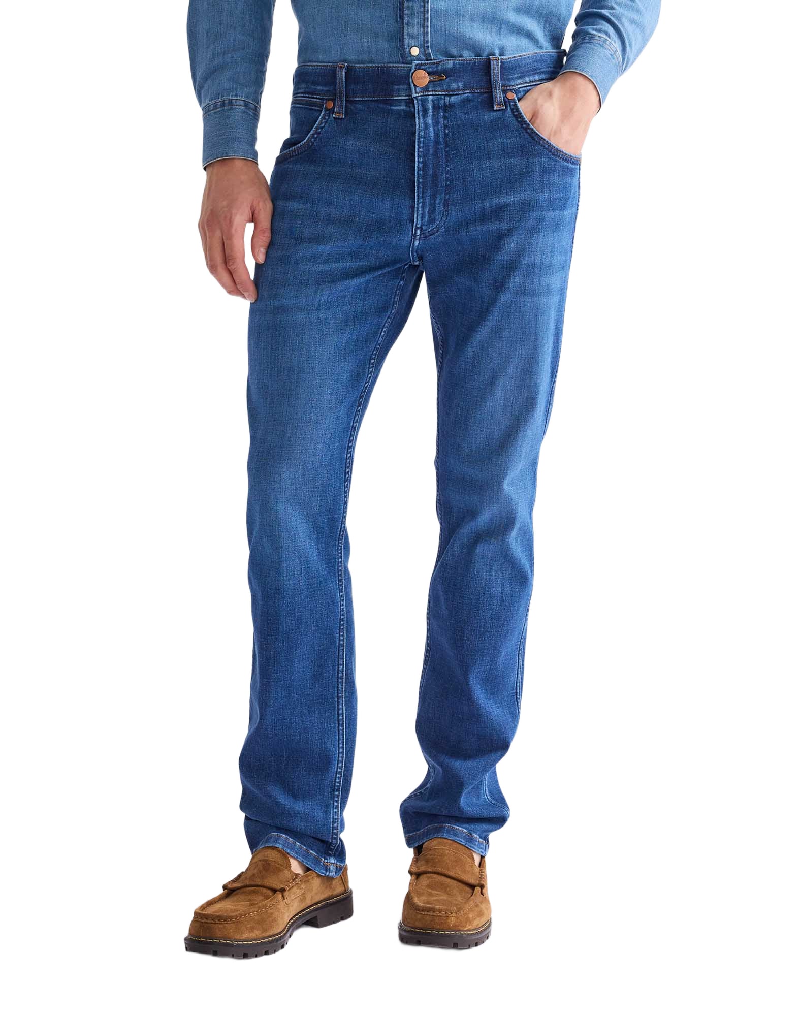 WRANGLER GREENSBORO Jeans - Indigo Dandelion Blue - 112378852