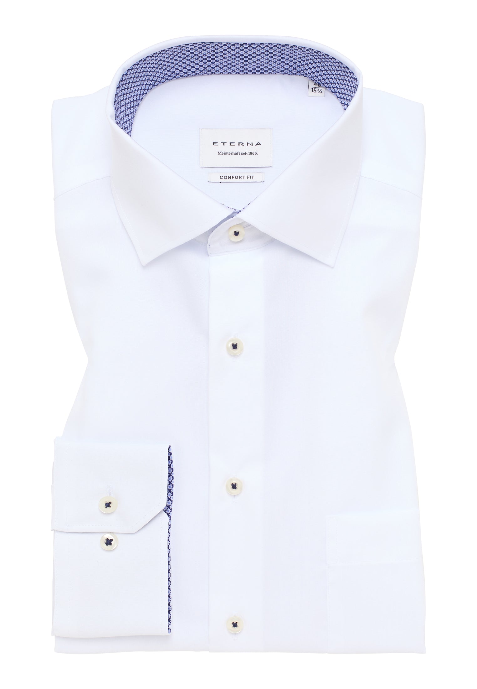 ETERNA COMFORT FIT Langarm Hemd - Arctic Porcelain White - 1303-00-E15K