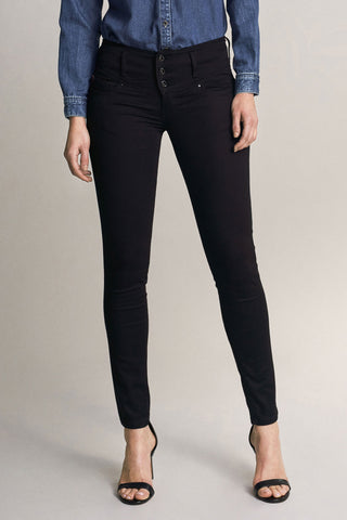 SALSA Mystery Push Up Skinny - Midnight Velvet Black - 123425.0000