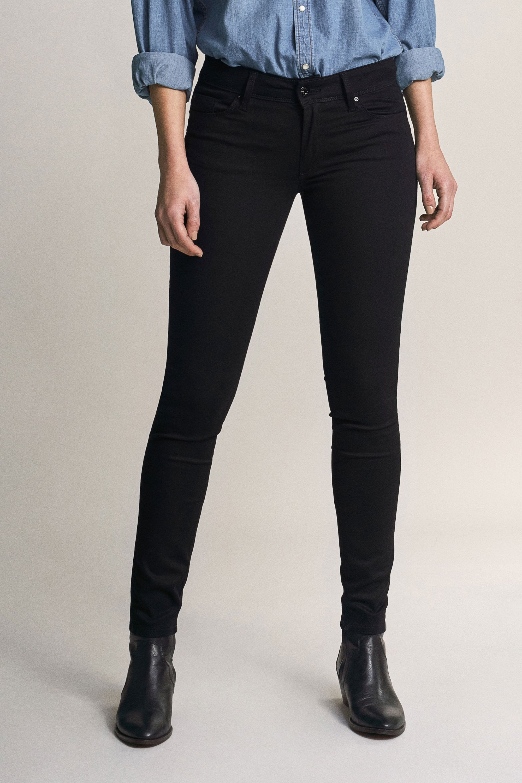 SALSA Wonder Push Up Skinny - Midnight Velvet Black - 123421.0000