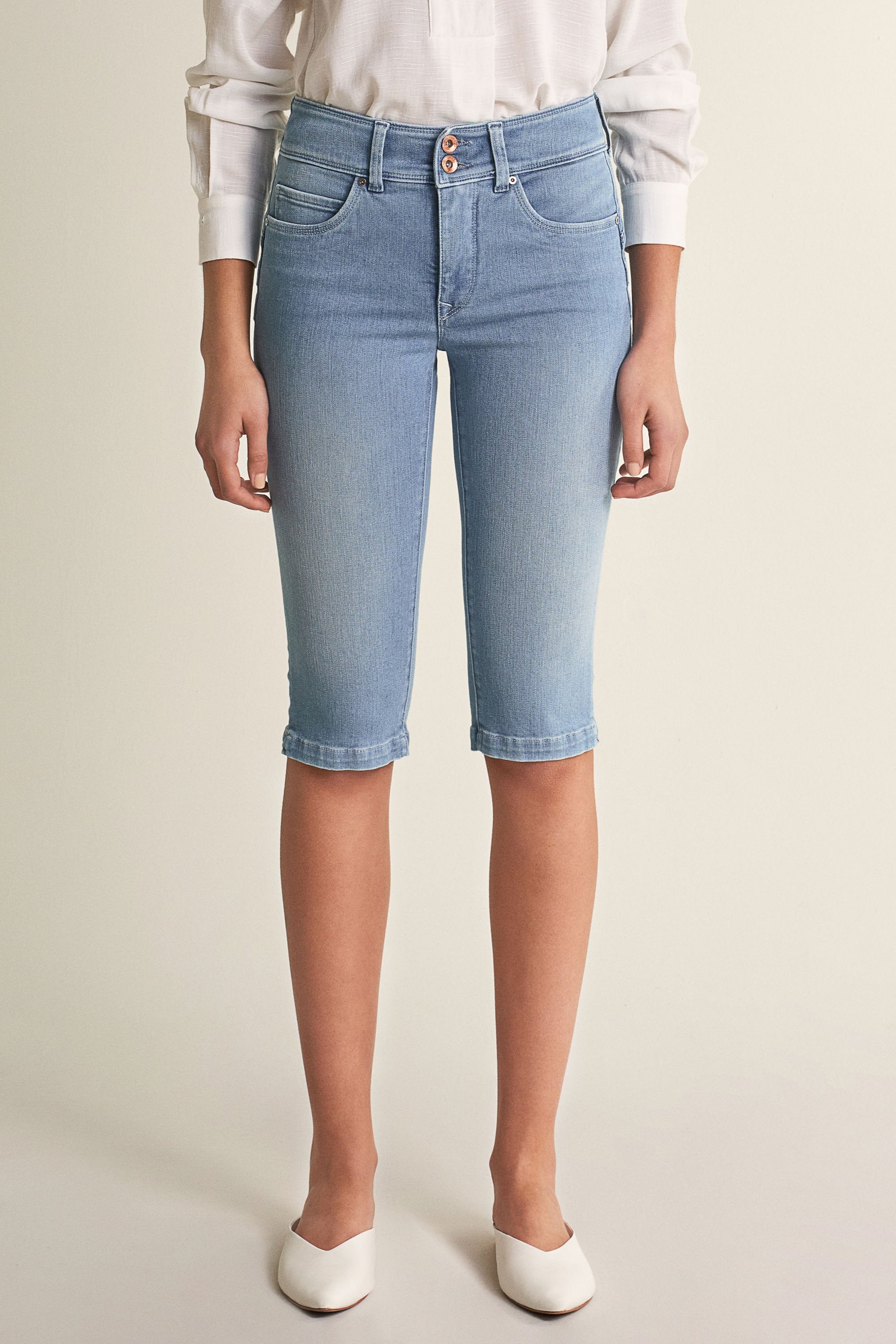SALSA Secret Push In 3/4 Jeans - Sky Chambray - 125084.8502