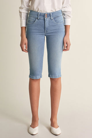 SALSA Secret Push In 3/4 Jeans - Sky Chambray - 125084.8502