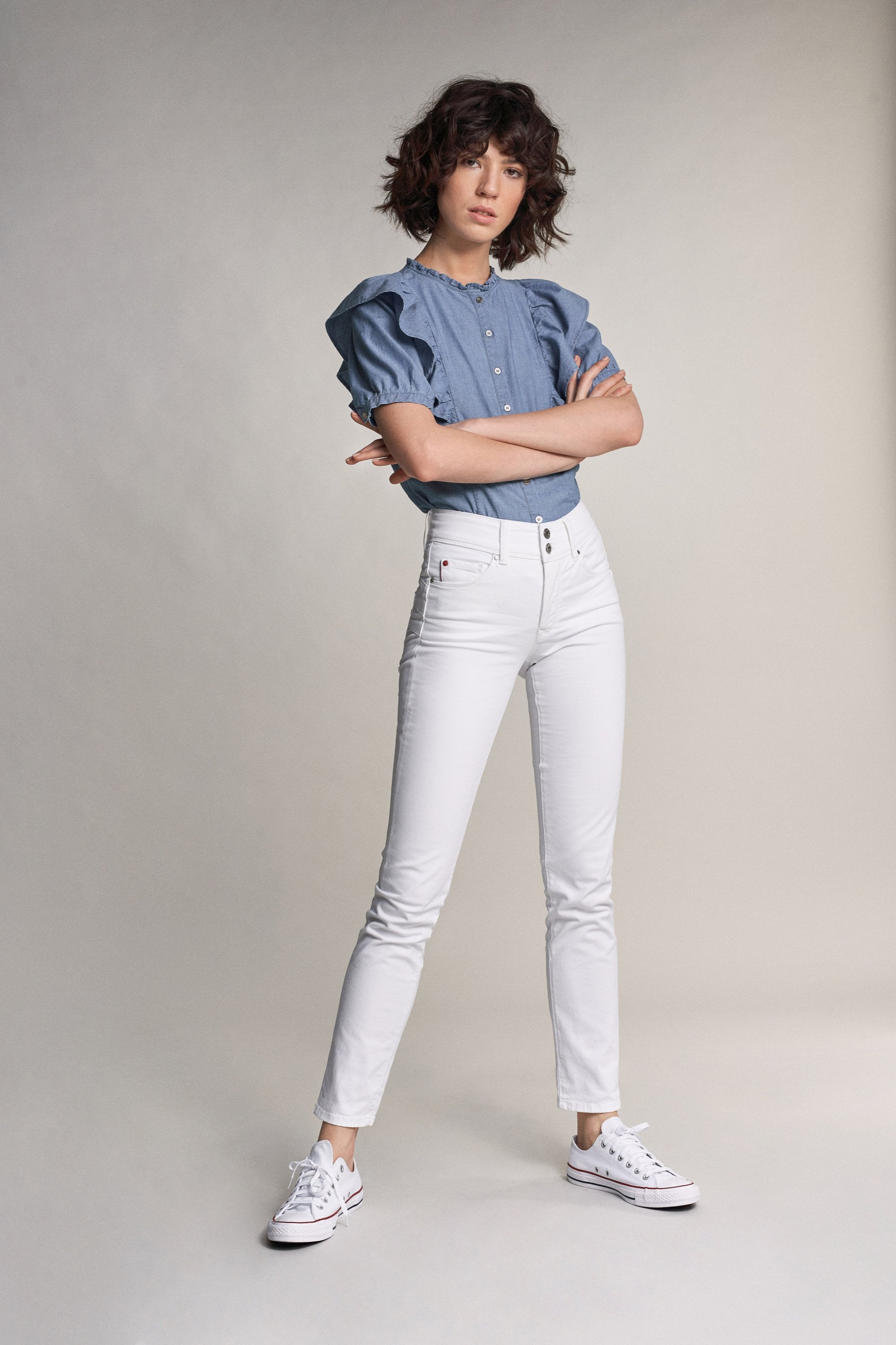 SALSA Secret Push In Slim Fit - Cloud Milk White - 119123.0001