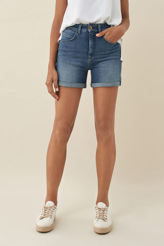 SALSA Secret Push In Shorts - Faded Coastal Denim - 123351.8503