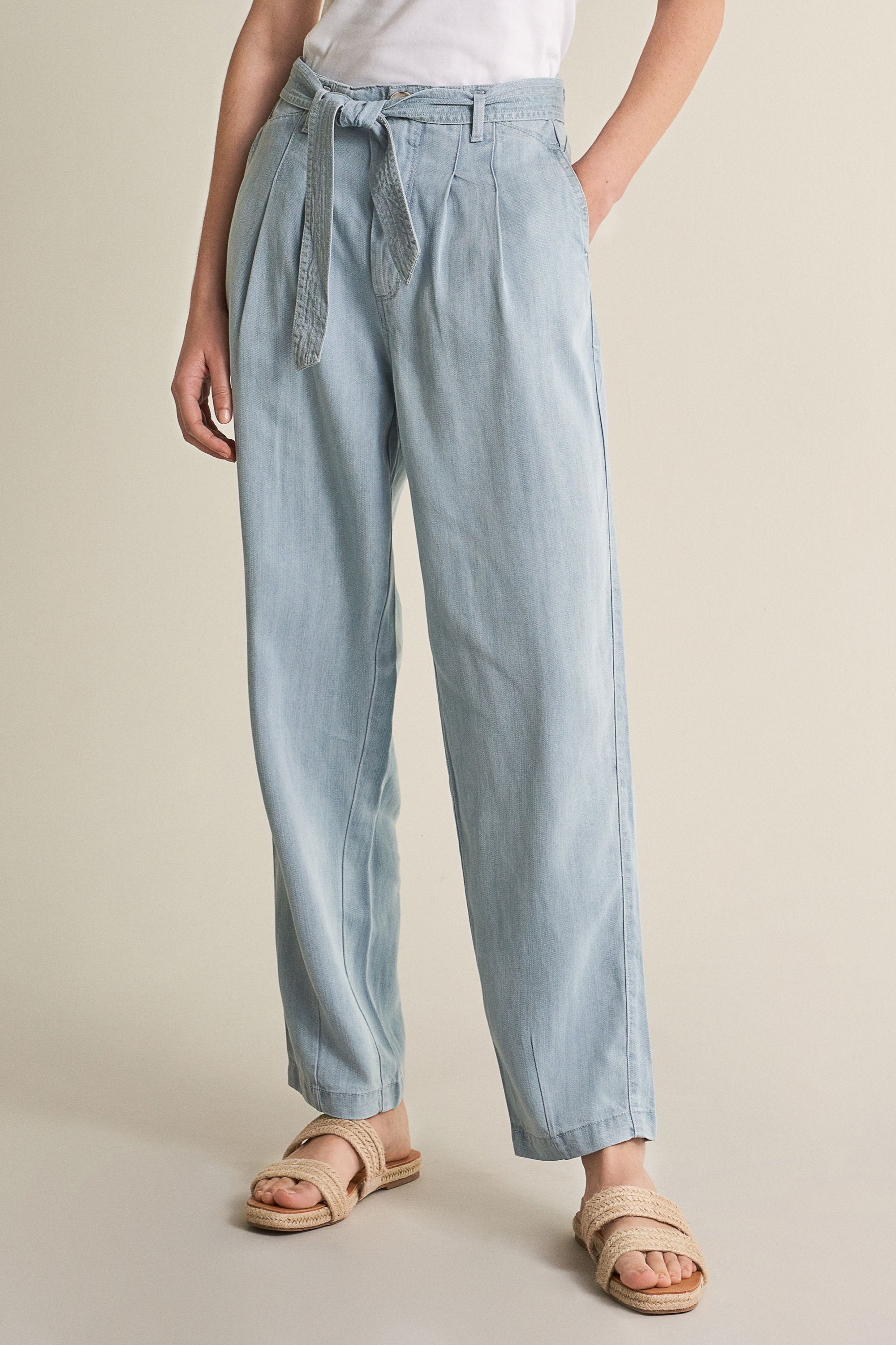 SALSA Margaret Slouchy Capri - Sea Mist Blue - 124740.8502