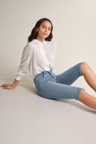 SALSA Secret Push In 3/4 Jeans - Sky Chambray - 125084.8502