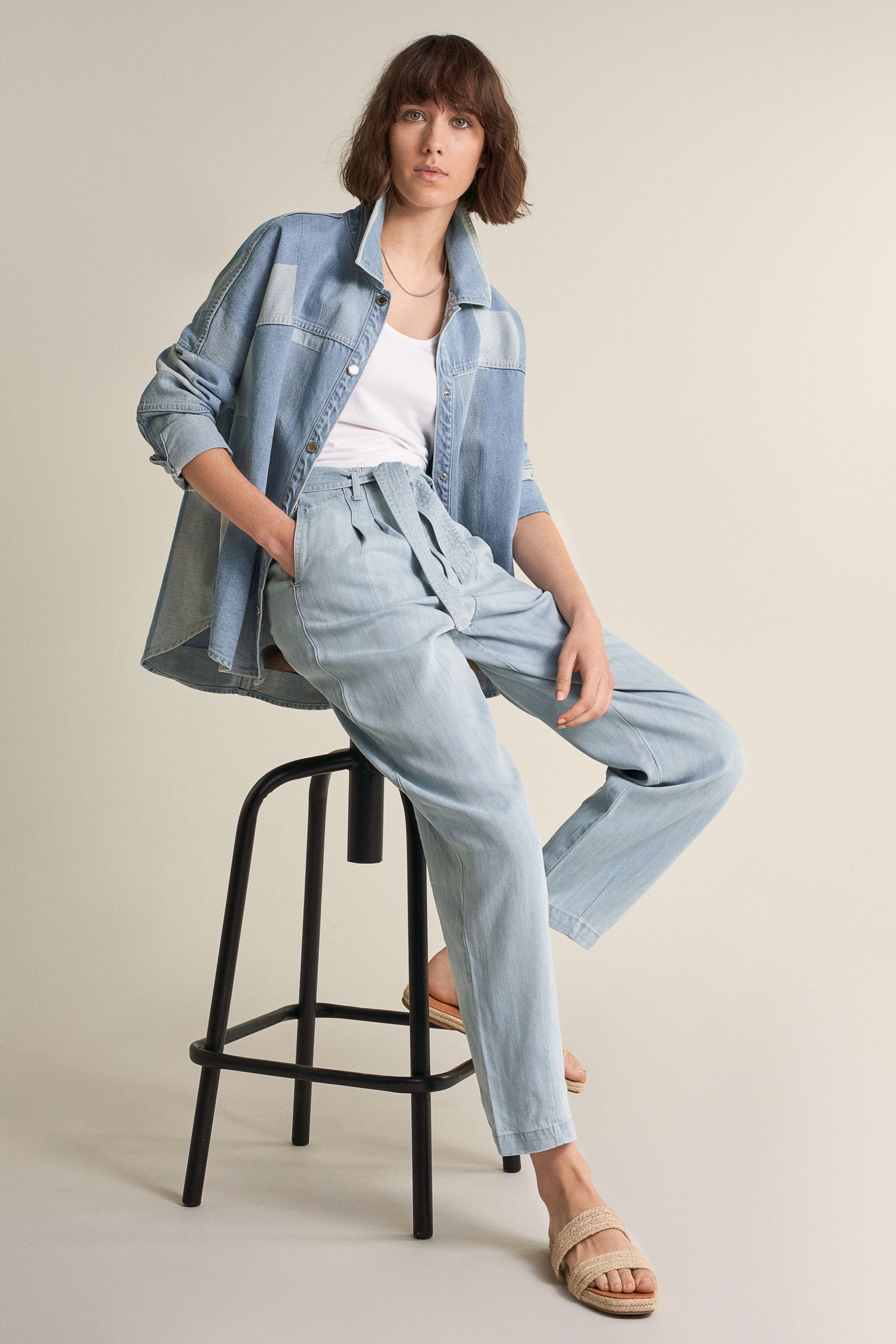 SALSA Margaret Slouchy Capri - Sea Mist Blue - 124740.8502 von Salsa