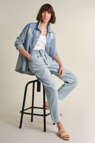 SALSA Margaret Slouchy Capri - Sea Mist Blue - 124740.8502