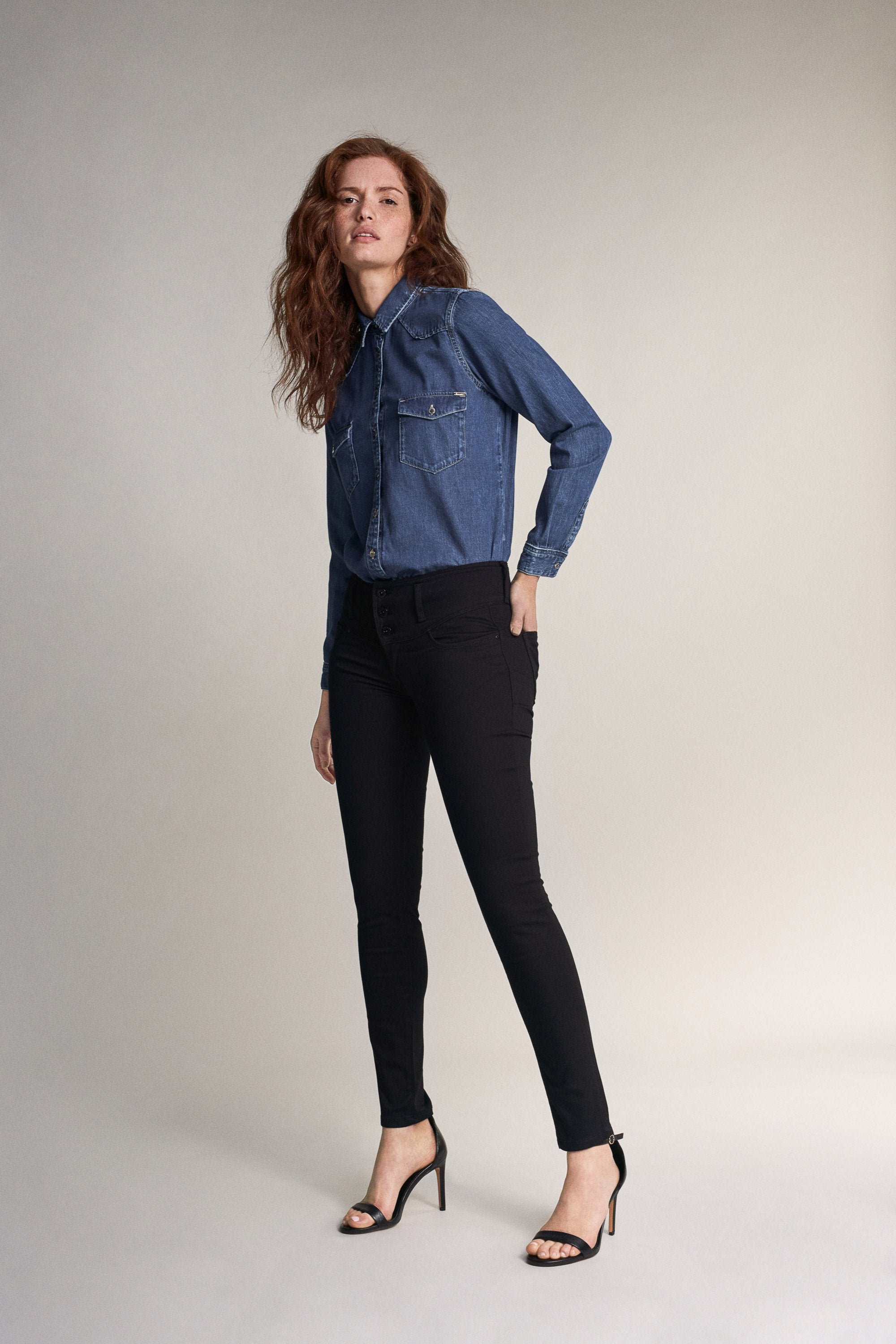 SALSA Mystery Push Up Skinny - Midnight Velvet Black - 123425.0000 von Salsa
