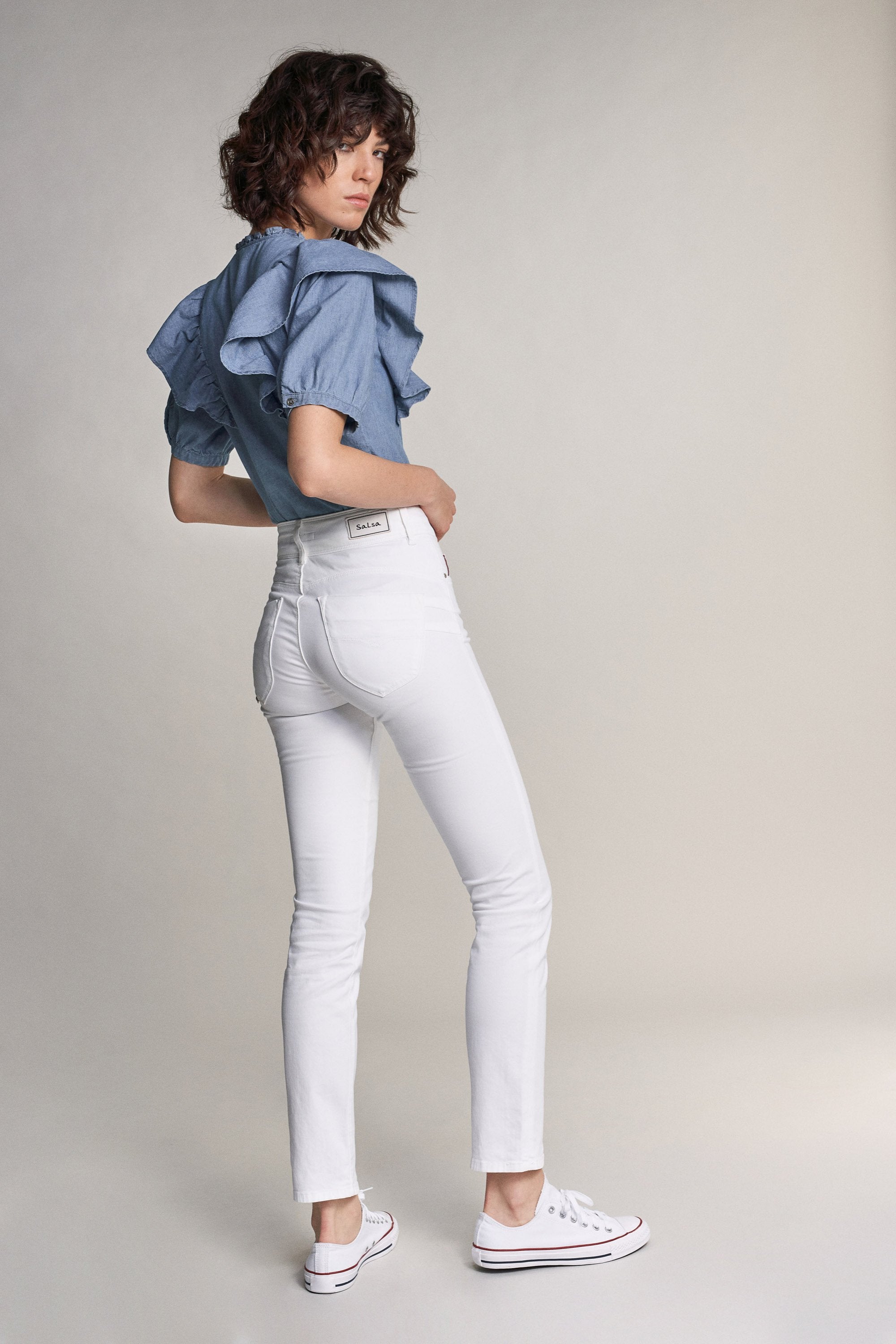 SALSA Secret Push In Slim Fit - Cloud Milk White - 119123.0001 von Salsa