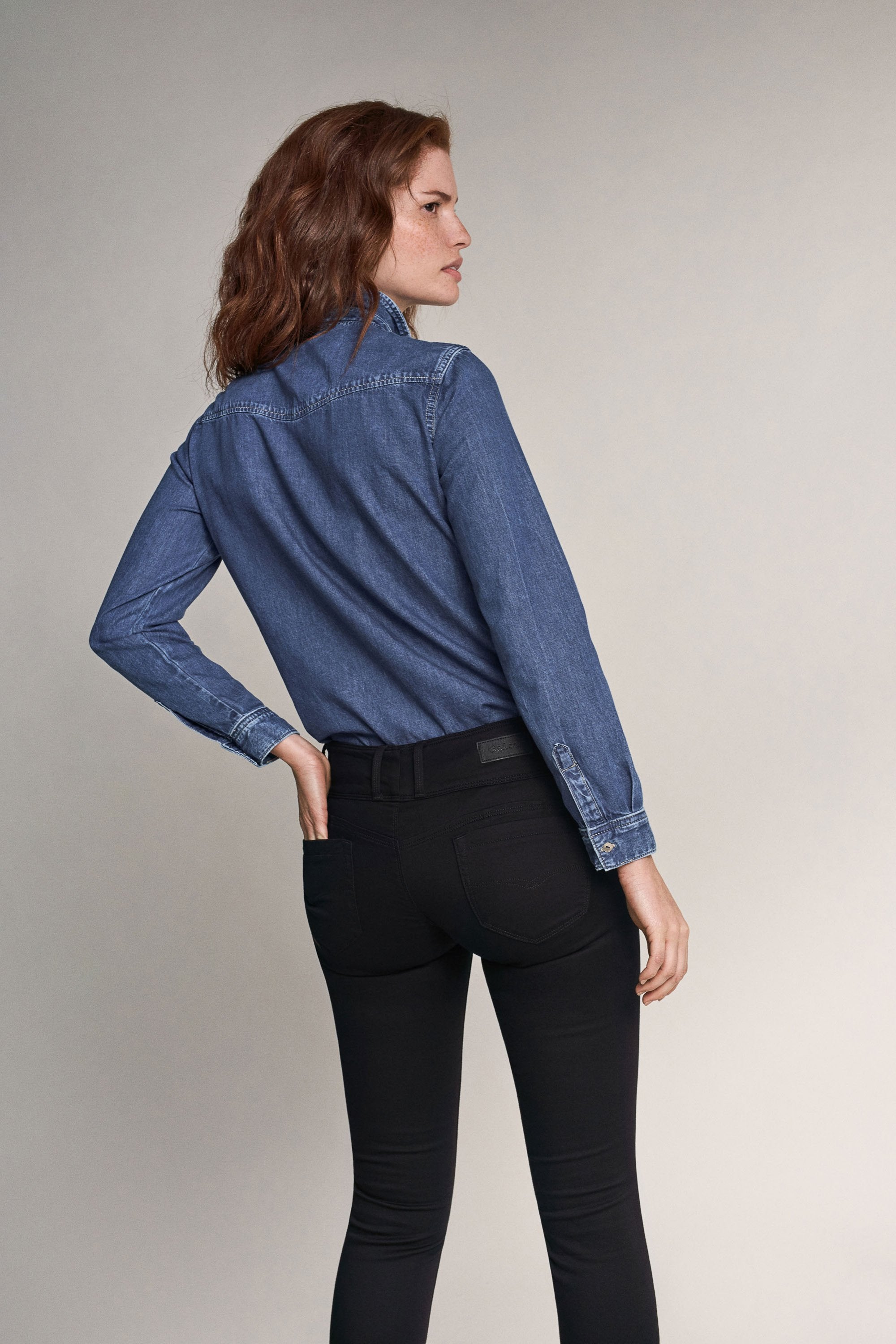 SALSA Mystery Push Up Skinny - Midnight Velvet Black - 123425.0000 von Salsa
