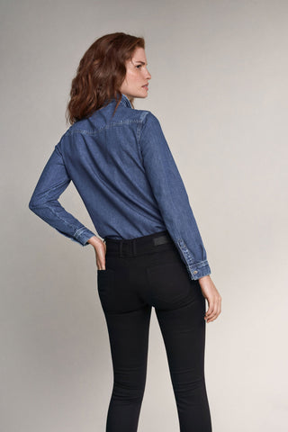 SALSA Mystery Push Up Skinny - Midnight Velvet Black - 123425.0000