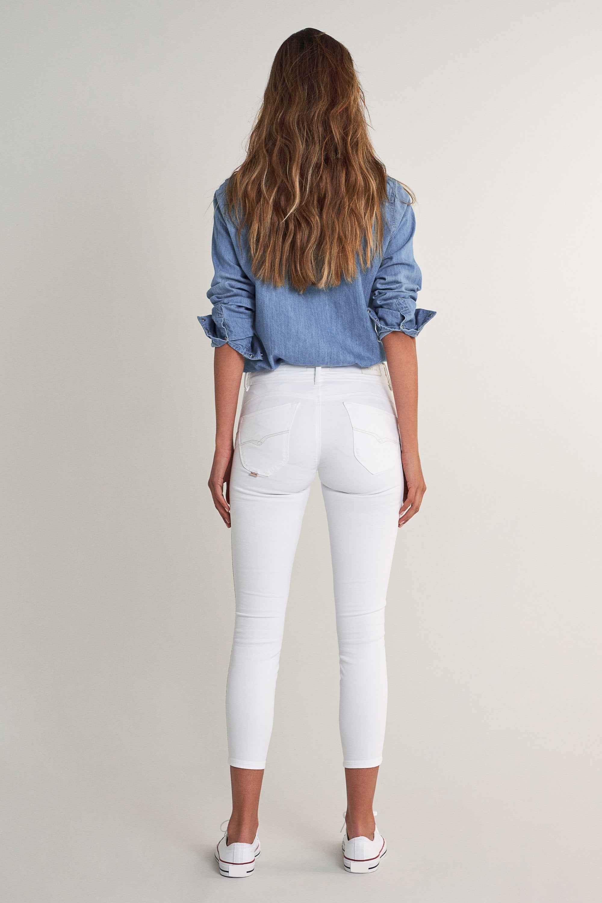 SALSA Secret Push In Skinny Capri - Pearl Mist White - 123400.0001 von Salsa