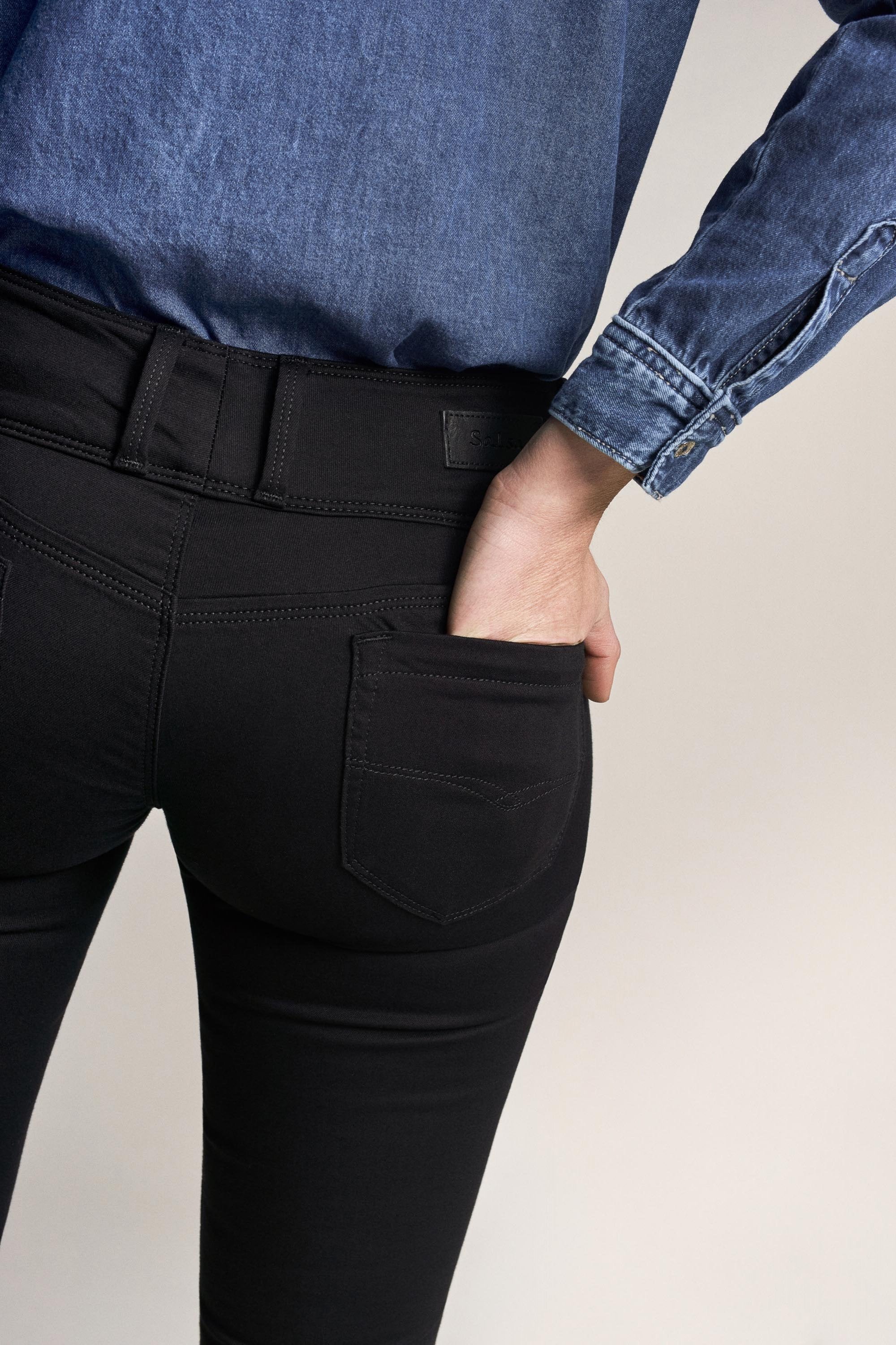 SALSA Mystery Push Up Skinny - Midnight Velvet Black - 123425.0000 von Salsa