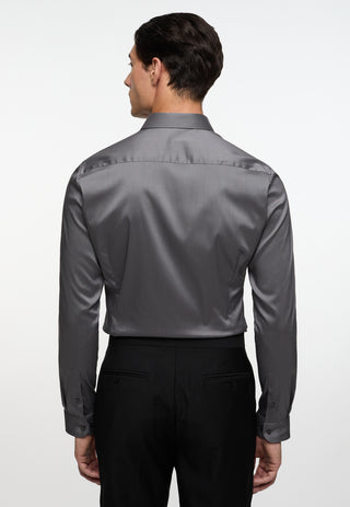 ETERNA SUPER SLIM Performance Shirt - Grey Twill Charcoal - 3377-35-Z141